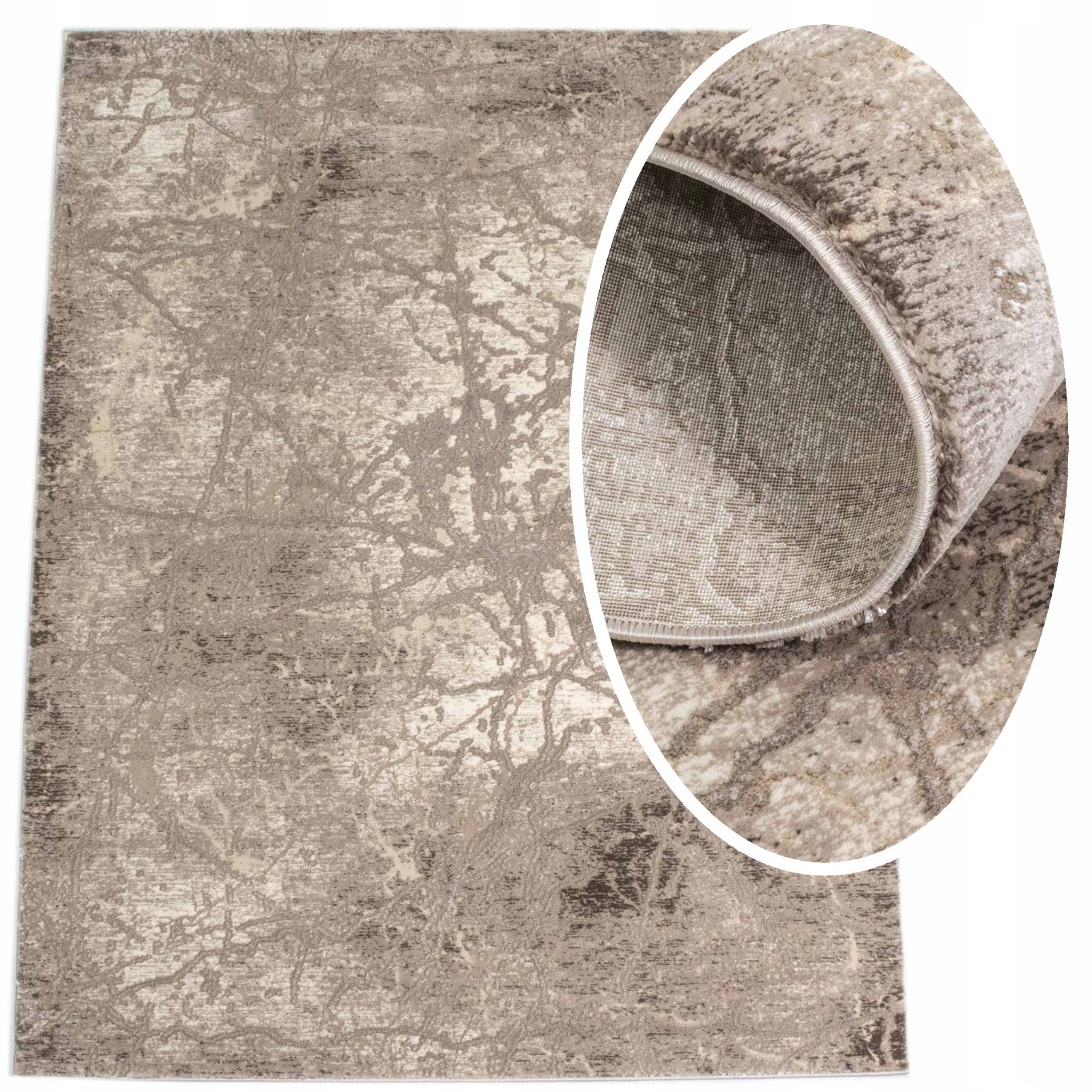 

Dywan Modny Do Salonu 160x220 cm Połysk Beton Beż