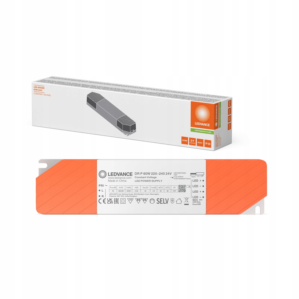Napájecí zdroj Transformátor pro Led hadici 24V DC 220-240V Ac 60W Ledvance