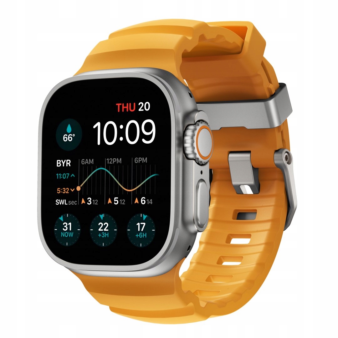 Nomad Rocky Point Band – remienok pre Apple Watch 46 mm/49 mm s Kfm a titánom