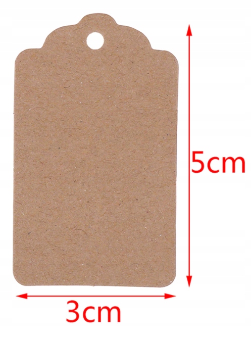 E4 ETYKIETY ZAWIESZKI PAPIEROWE 10szt Typ inne