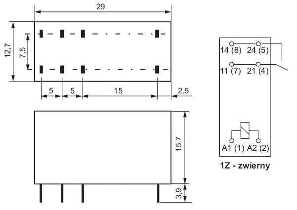 PRZEKAŹNIK MECHANICZNY RELPOL RM85-2021-35-1012 12 Marka Relpol