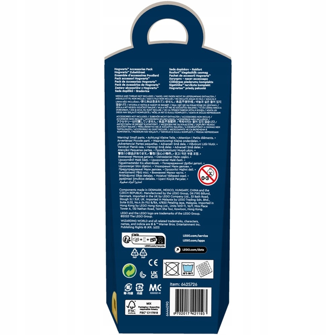 LEGO DOTS 41808 ZESTAW AKCESORIÓW Z HOGWARTU BRANSOLETKA HARRY POTTER Marka LEGO