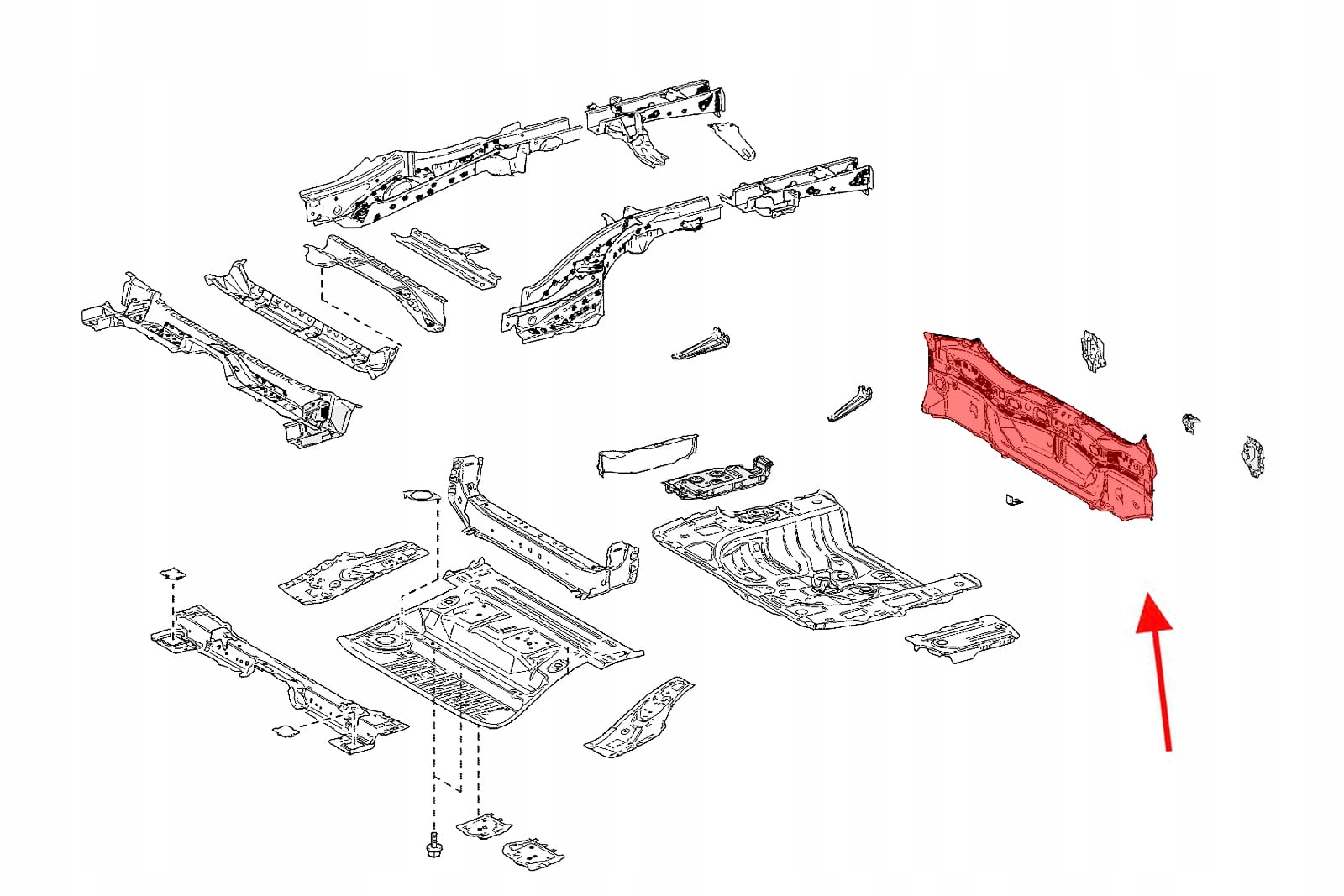 TOYOTA RAV4 V XA50 2019+ PAS TYLNY 5830742080 Producent części Inny