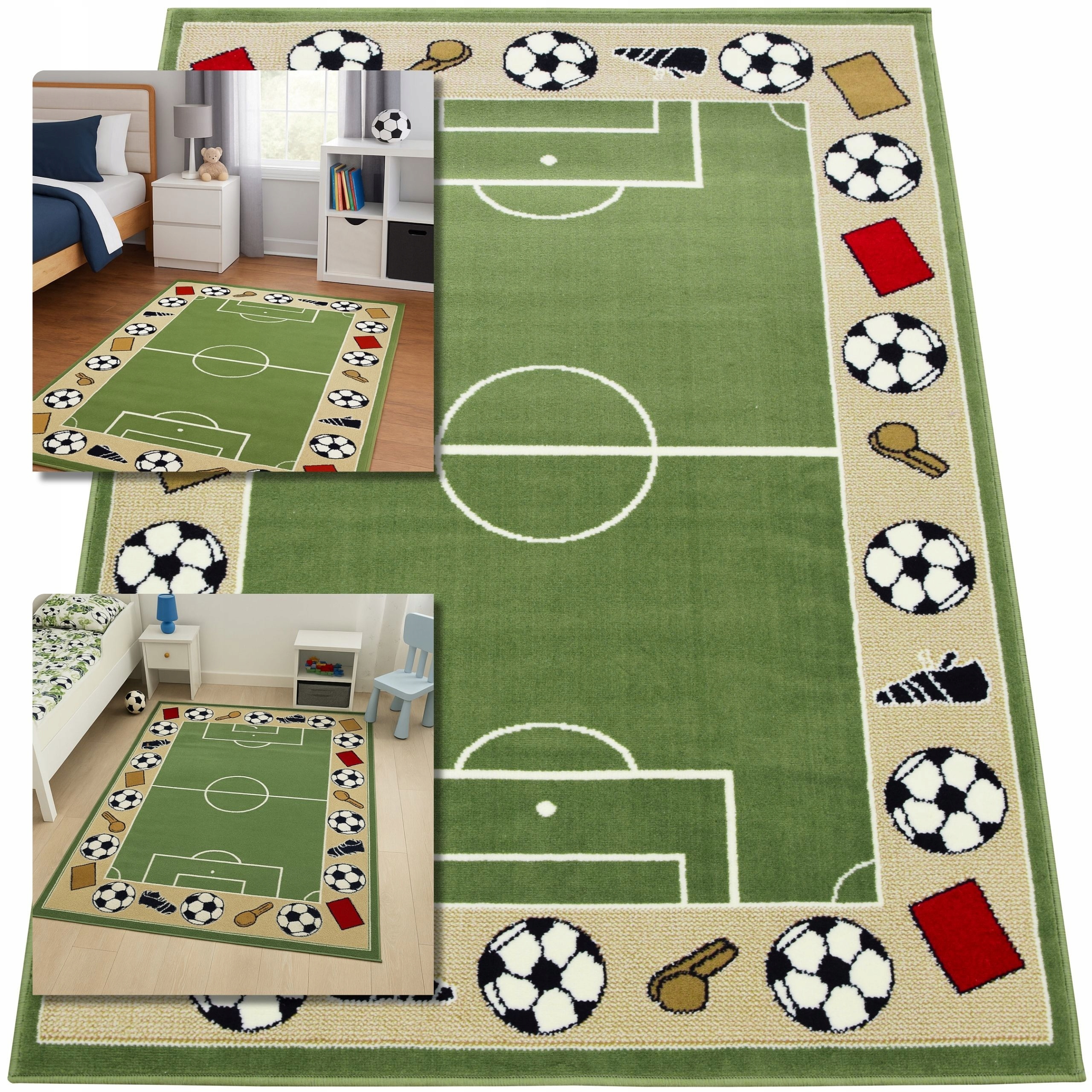 Koberec 120x170 Venezia Hřiště Dětský Koberec Belgický Fotbalový