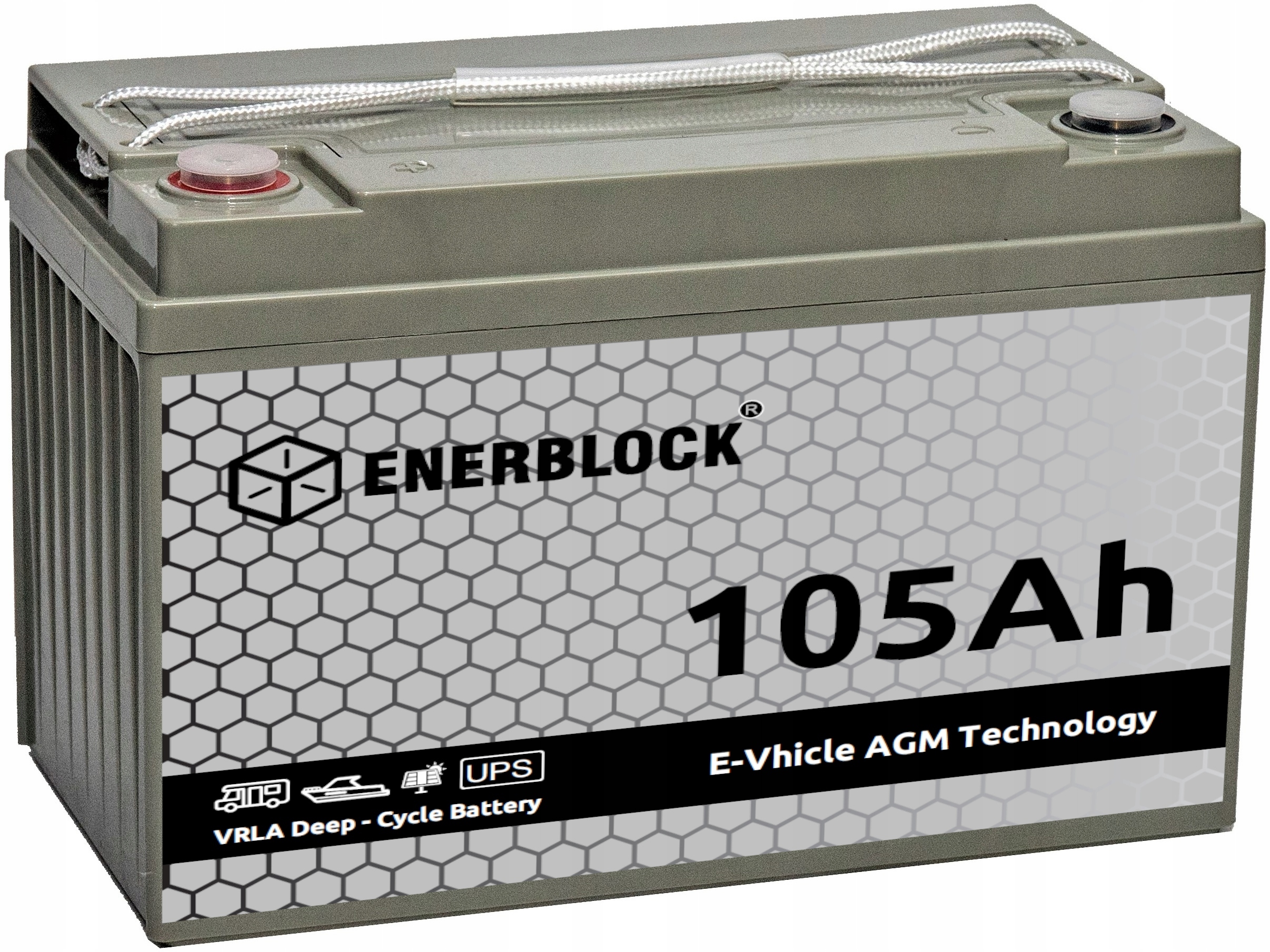 Akumulátor /e-vehicle Agm/ /330X170X215/ Enr 105AH/12V (EVM12-105) +L/M8