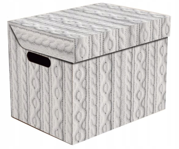 mocne pudełko pojemnik organizer SWETER KREM pudło