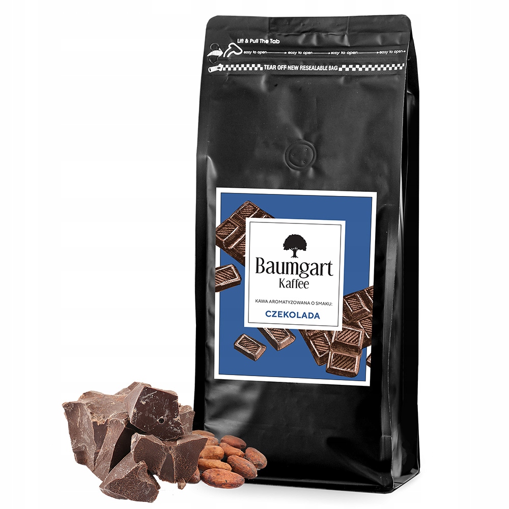Kawa Mielona 1kg 1000g Smakowa 100% Arabica Brazylia Czekoladowa Baumgart
