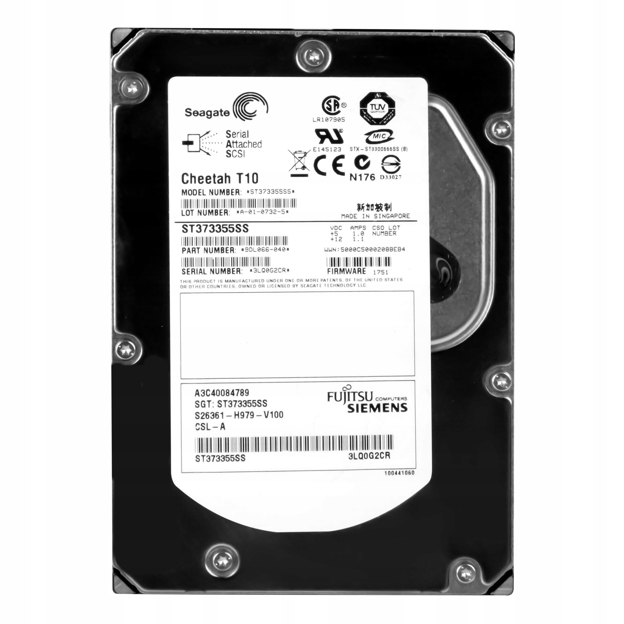 Fujitsu S26361-H979-V100 73GB 10K 16MB Sas 3.5''