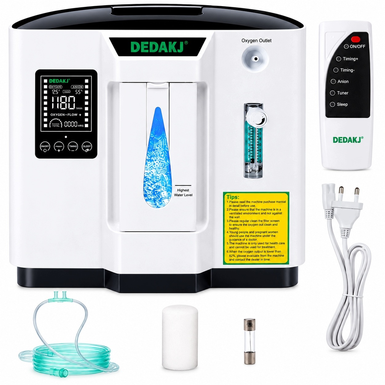 Koncentrator tlenu przenośny DA-1A Wysokie Nasycenie 30-93% 1-7L/MIN