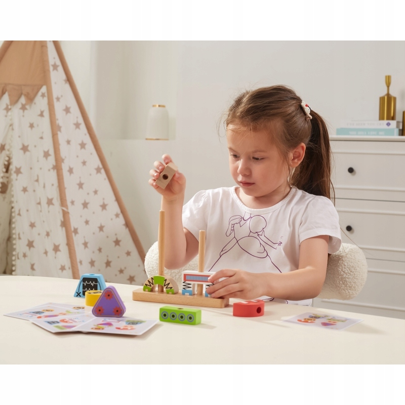 UKŁADANKA PIRAMIDKA ROBOTY Liczba elementów 10 szt.