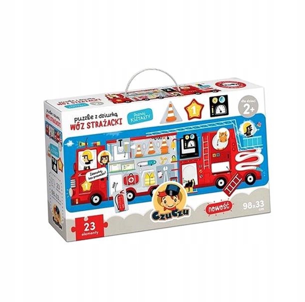 PUZZLE Z DZIURKĄ WÓZ STRAŻACKI