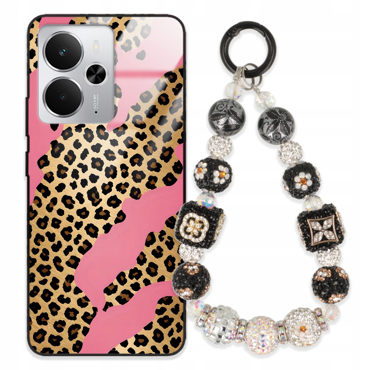 Puzdro Na Realme 14 5G Sklo Kľúčenka Elegantné Prémiové Vzory Puzdra