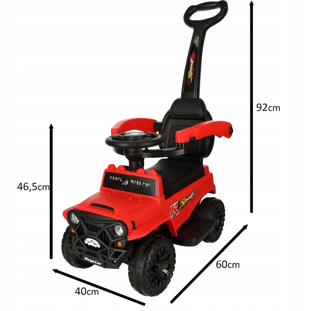 JEŹDZIK PCHACZ AUTO SAMOCHÓD TERENOWY DLA DZIECI DŹWIĘK ŚWIATŁA CZERWONY EAN (GTIN) 5905965387423