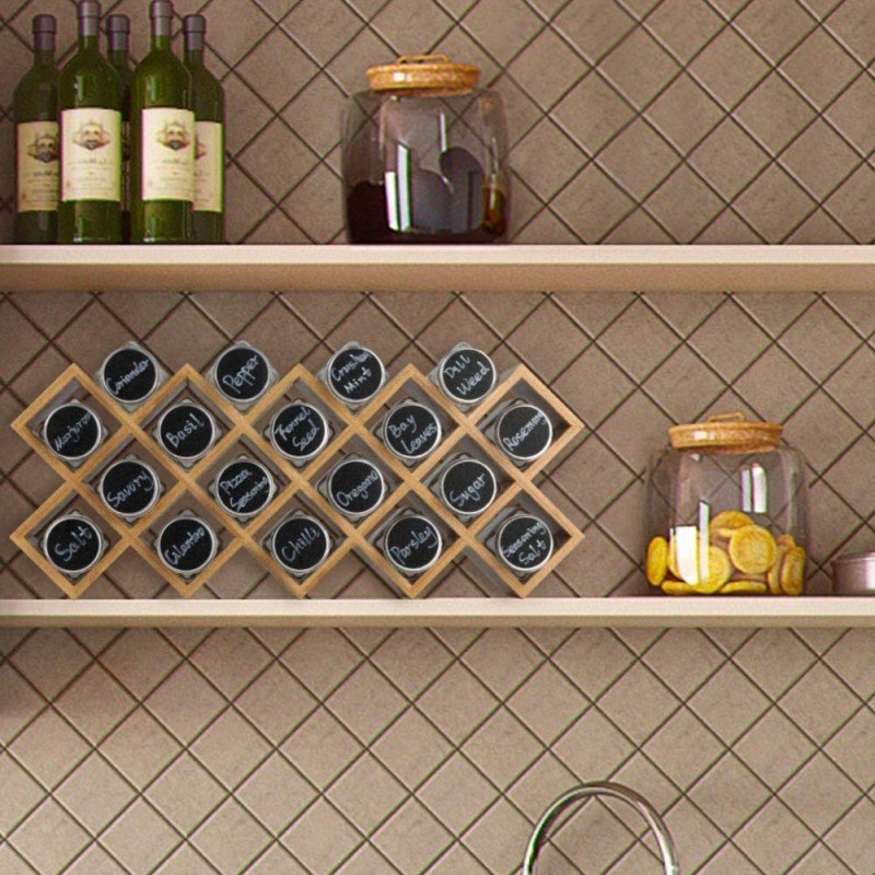 ZESTAW NA PRZYPRAWY DO ŻYWNOŚCI STOJAK ORGANIZER PRZYPRAWNIK SZKLANY SŁOIK Marka inna