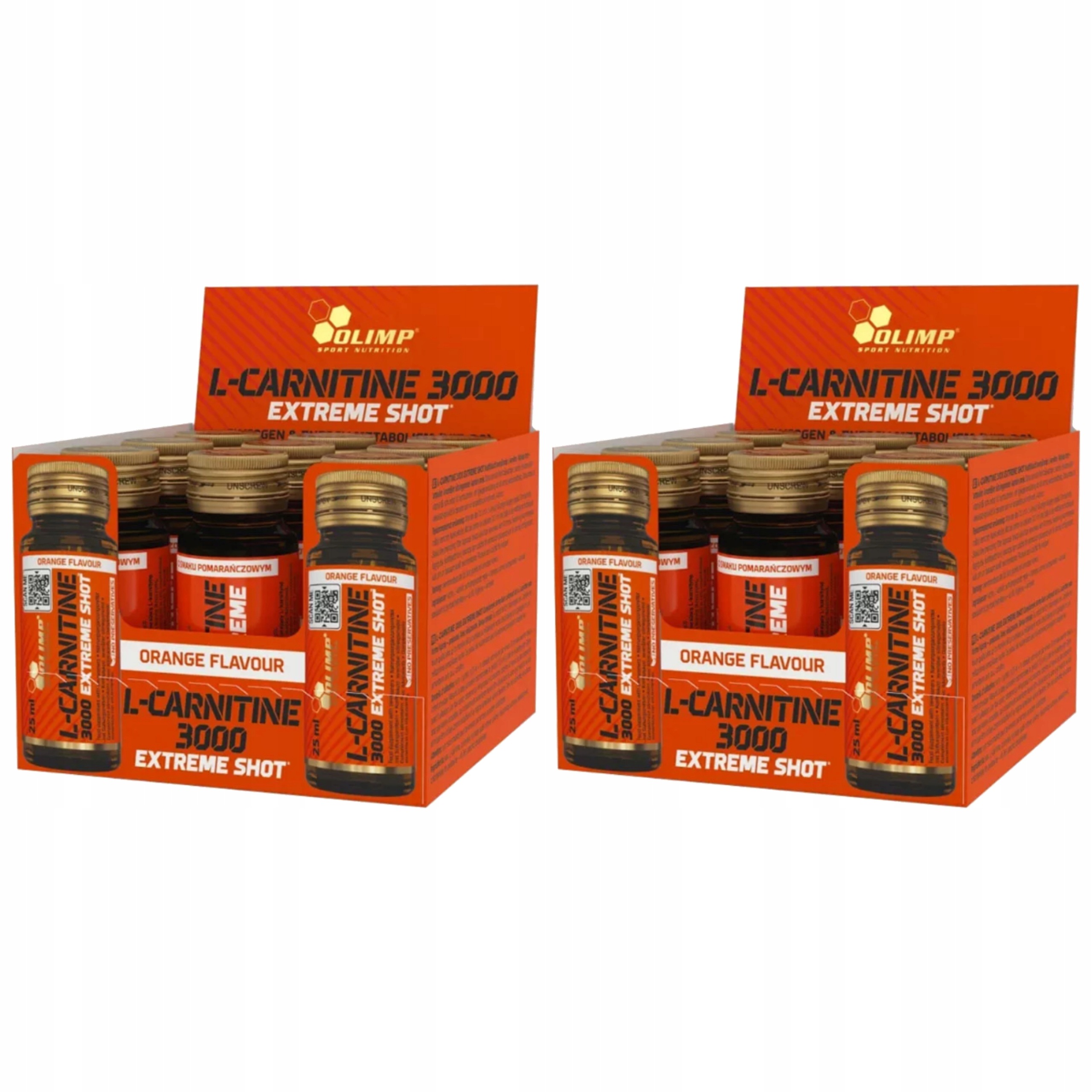 2x L-karnitin 3000 mg Extreme Shot Redukce spalování tuků Olimp