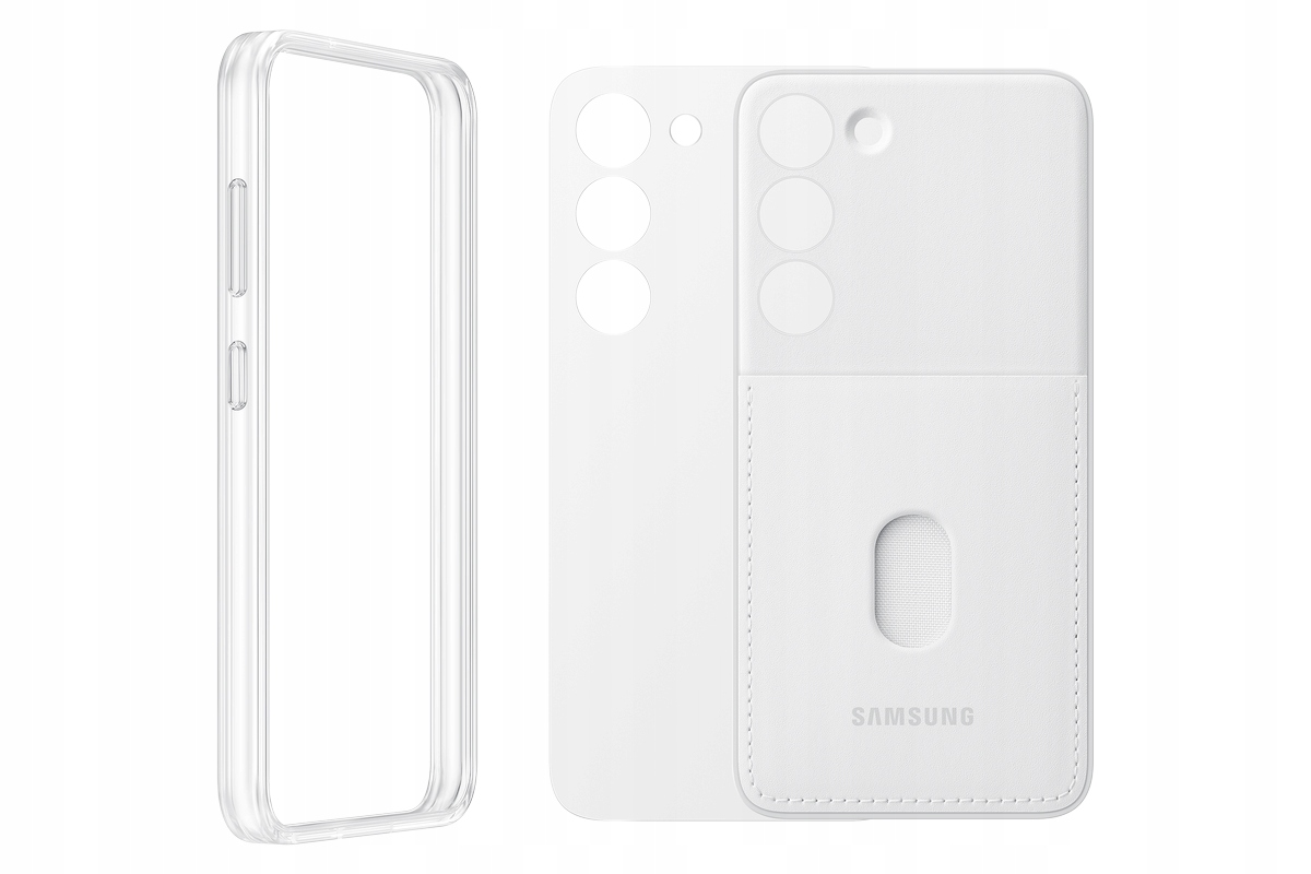 Samsung Etui Frame Case White do Galaxy S23 Biały Dwa Wymienne Panele