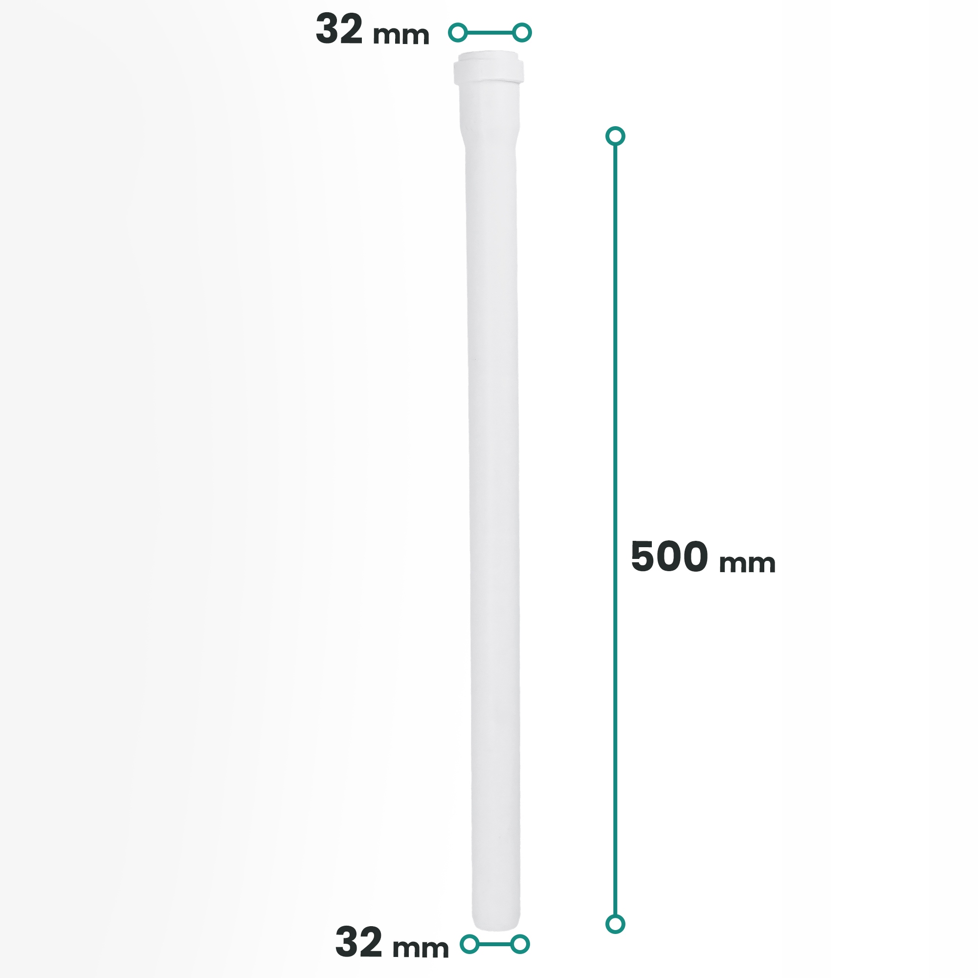RURA KANALIZACYJNA 32x500 MM PCV PP ODPŁYWOWA WODY WEWNĘTRZNA KANALIZACJA Średnica 32 mm