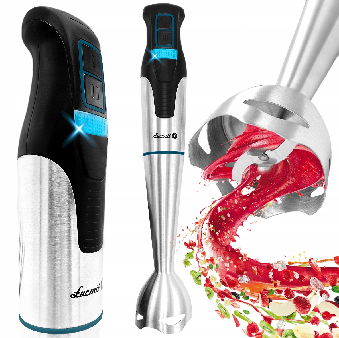 

Blender Ręczny Wielofunkcyjny Stal Mocny 1200 W