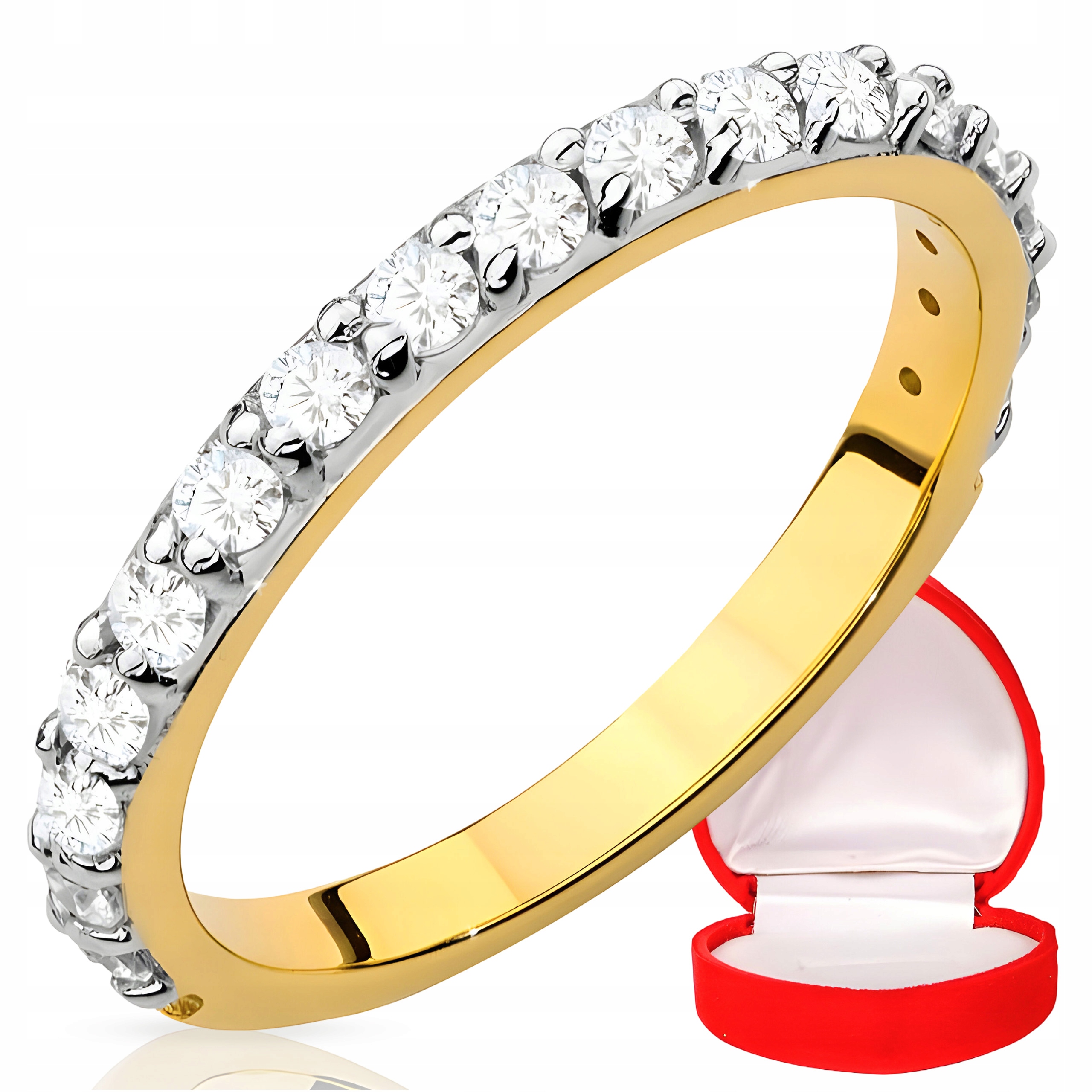 Zlatý Snubní Prsten 585 S Diamanty 0,34 ct r14 Gravírování Prstýnek