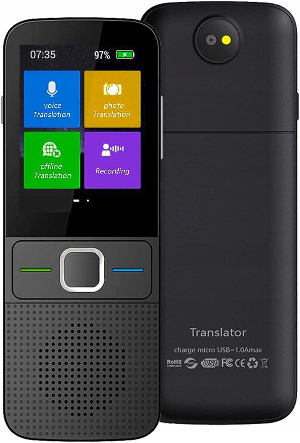 Přenosný překladač Hersance AA75-1 offline/Wi-Fi obousměrný 137 jazyků