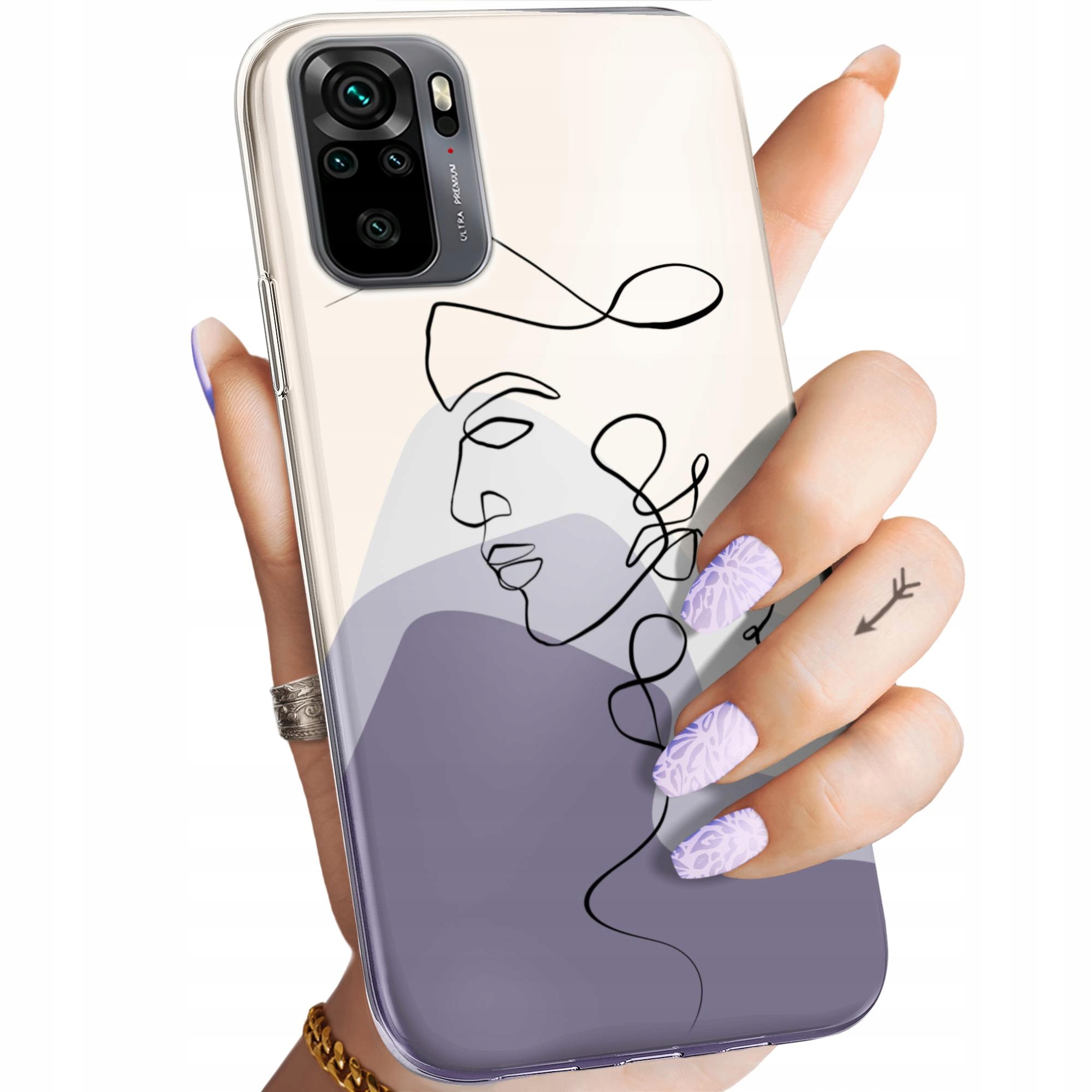 Etui Do Xiaomi Redmi Note 10 Continuous Line-art Kreska Linie Obudowa