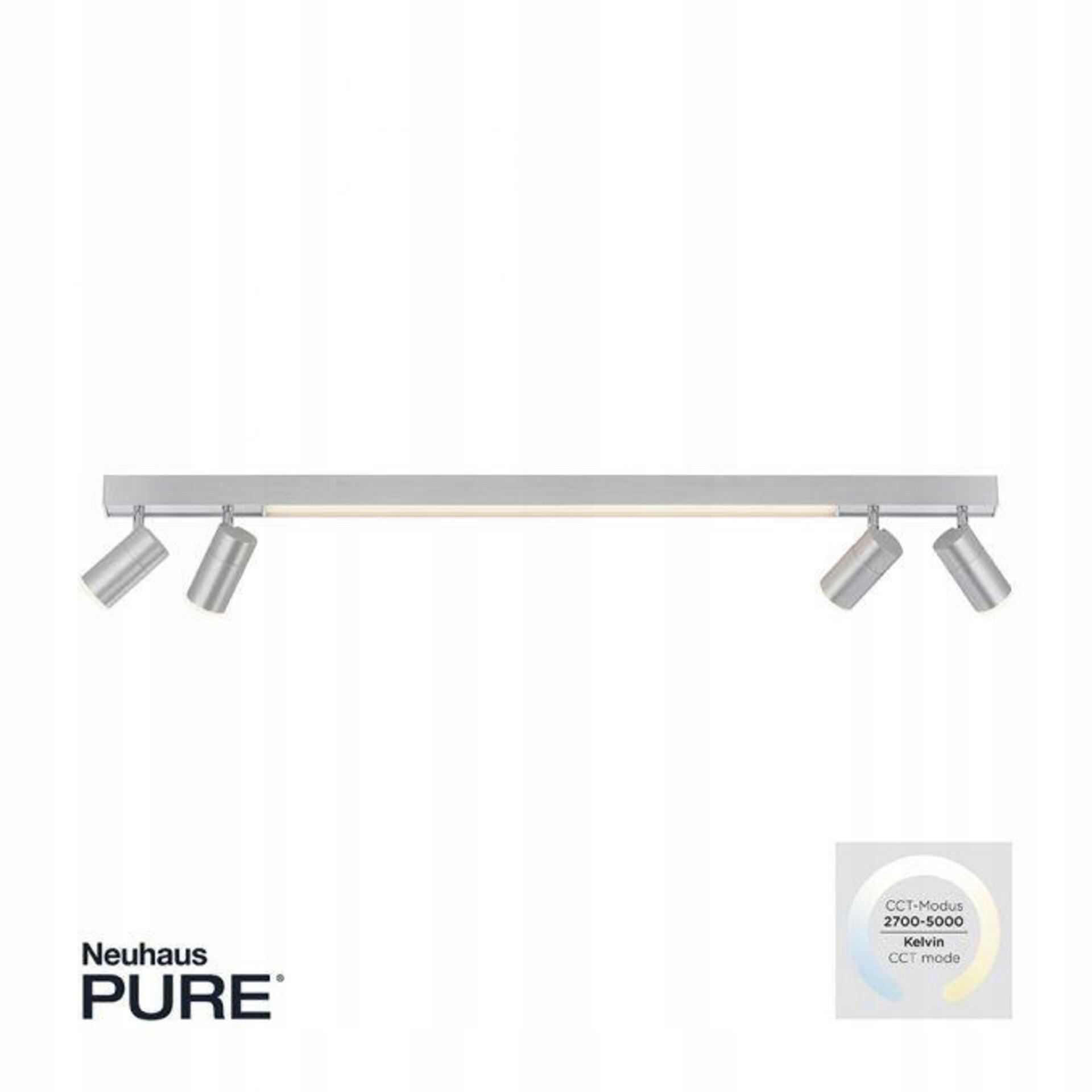 Pure Lines Led stropné bodové svietidlo, hliník, stmievateľné, 2700-5000K, ot