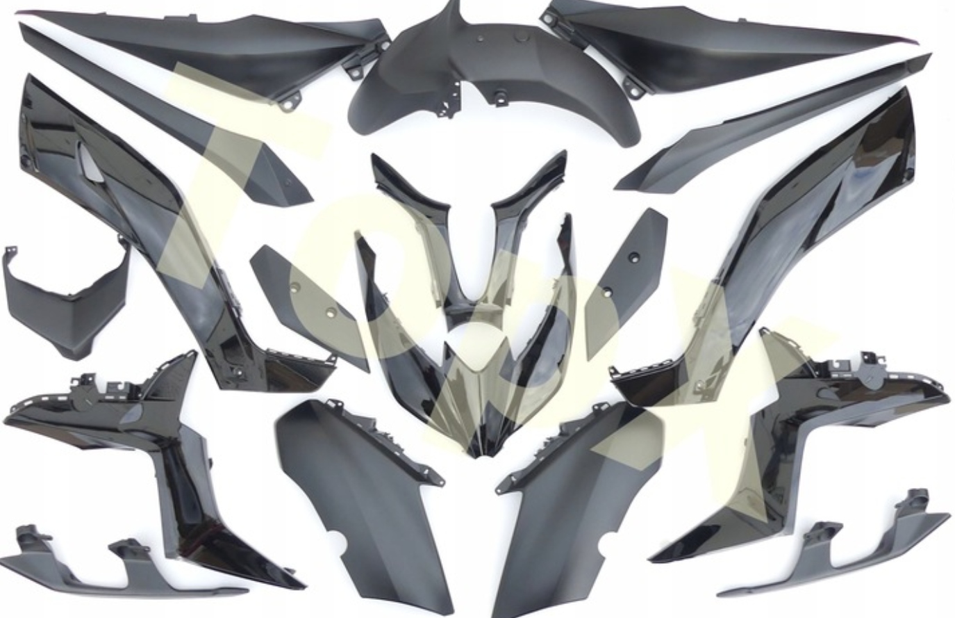 Yamaha X-max 2018 2023 Sada plastových Deflektory Centrální boční tmavé