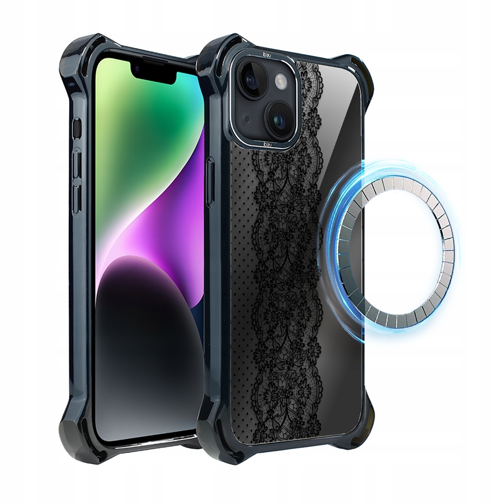 Pouzdro pro iPhone 14 Plus Ibizu DropGuard Ultra s MagSafe, ozdobná krajka