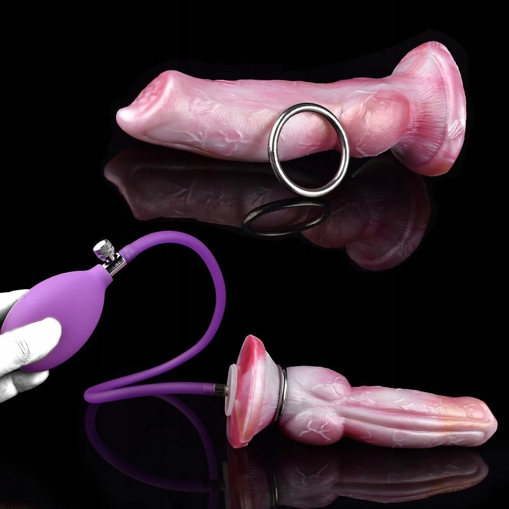 KUAECR Silikonowy Nadmuchiwany Realistyczny Dildo Wilk Zwierzę Anal Plug — miniatura 8
