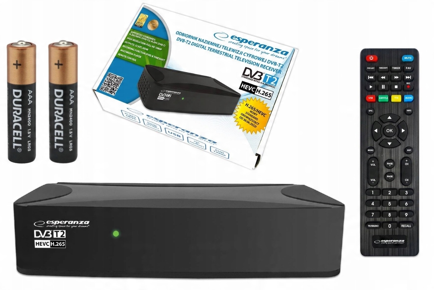 

Dekoder Tuner Tv Naziemnej Hd DVB-T2 Hevc Usb Hdmi