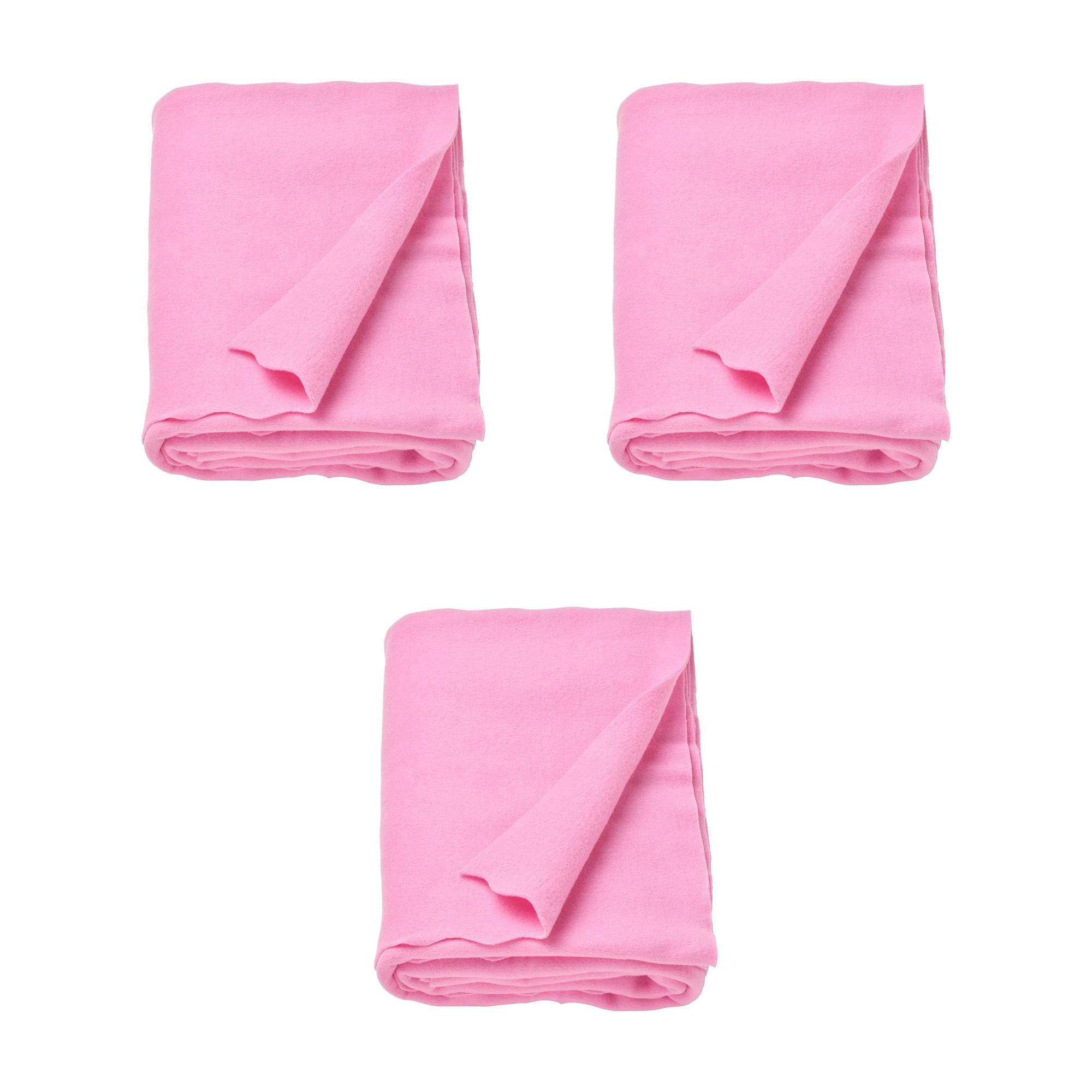 3 ks Daggkapor Pled růžový 130 x 170 cm