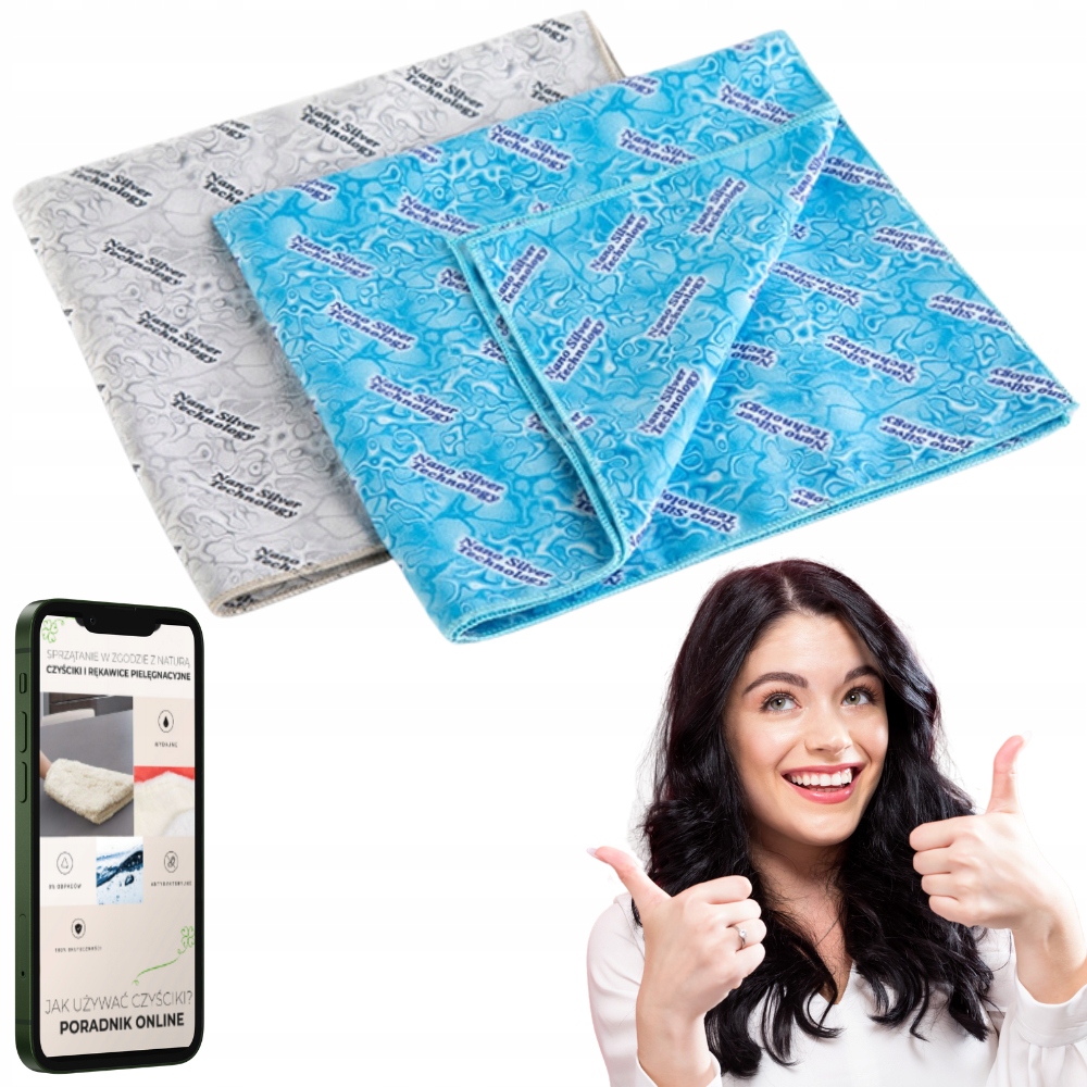 Levně Raypath Dva Čističe Sunbeam Duo 2 Kusy Mořský Popelavý S Nanostříbrem