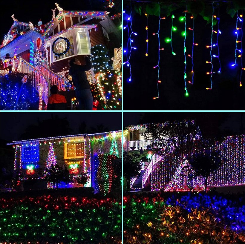 SOPLE FLASH 300 LED ZEWNĘTRZNE KOLOROWE CHOINKOWE lampki MULTIKOLOR Rodzaj kurtyna świetlna