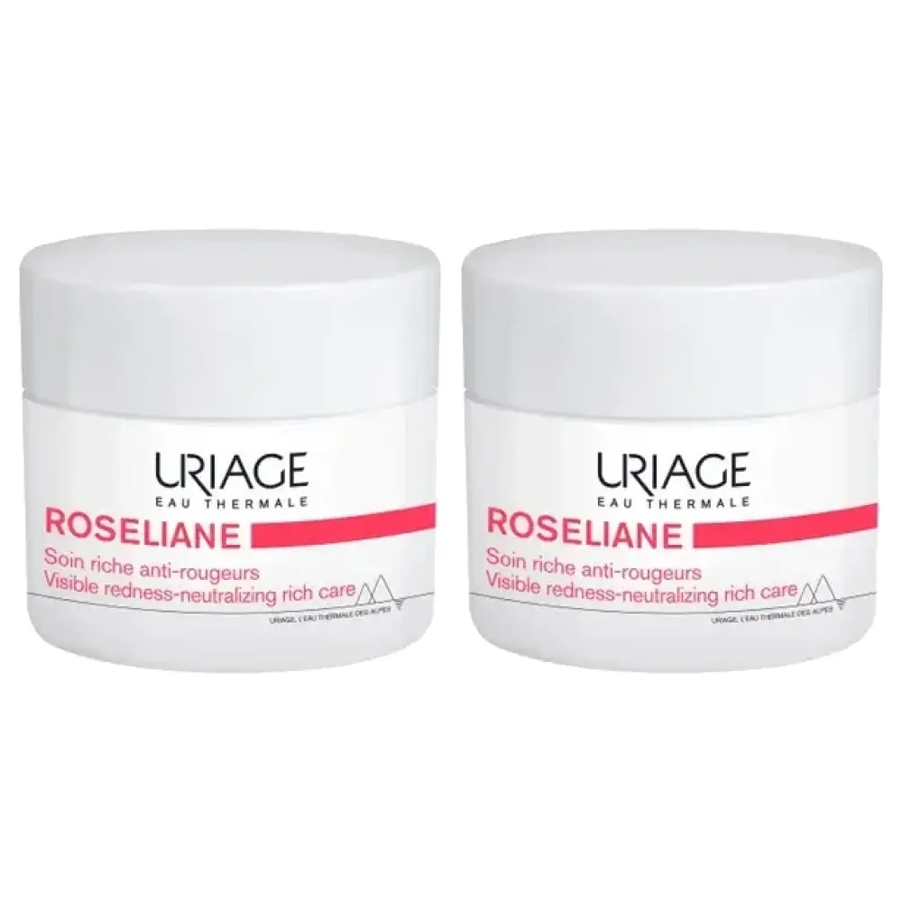 2x Uriage Roseliane Riche, krem do cery naczynkowej, 50 ml
