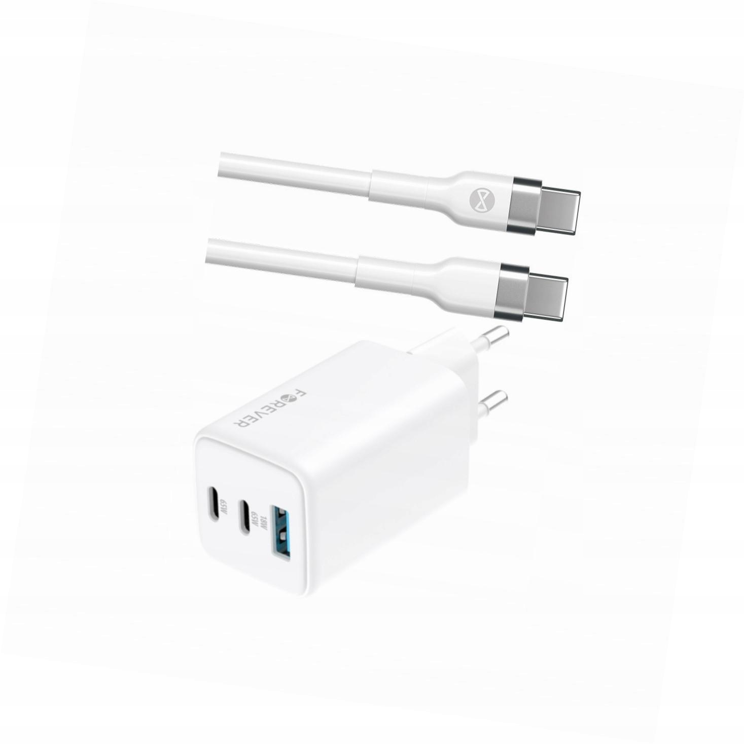 Szybka ładowarka GaN 65W 3 wejścia z długim kablem 2m do Xiaomi Mi 11 Pro