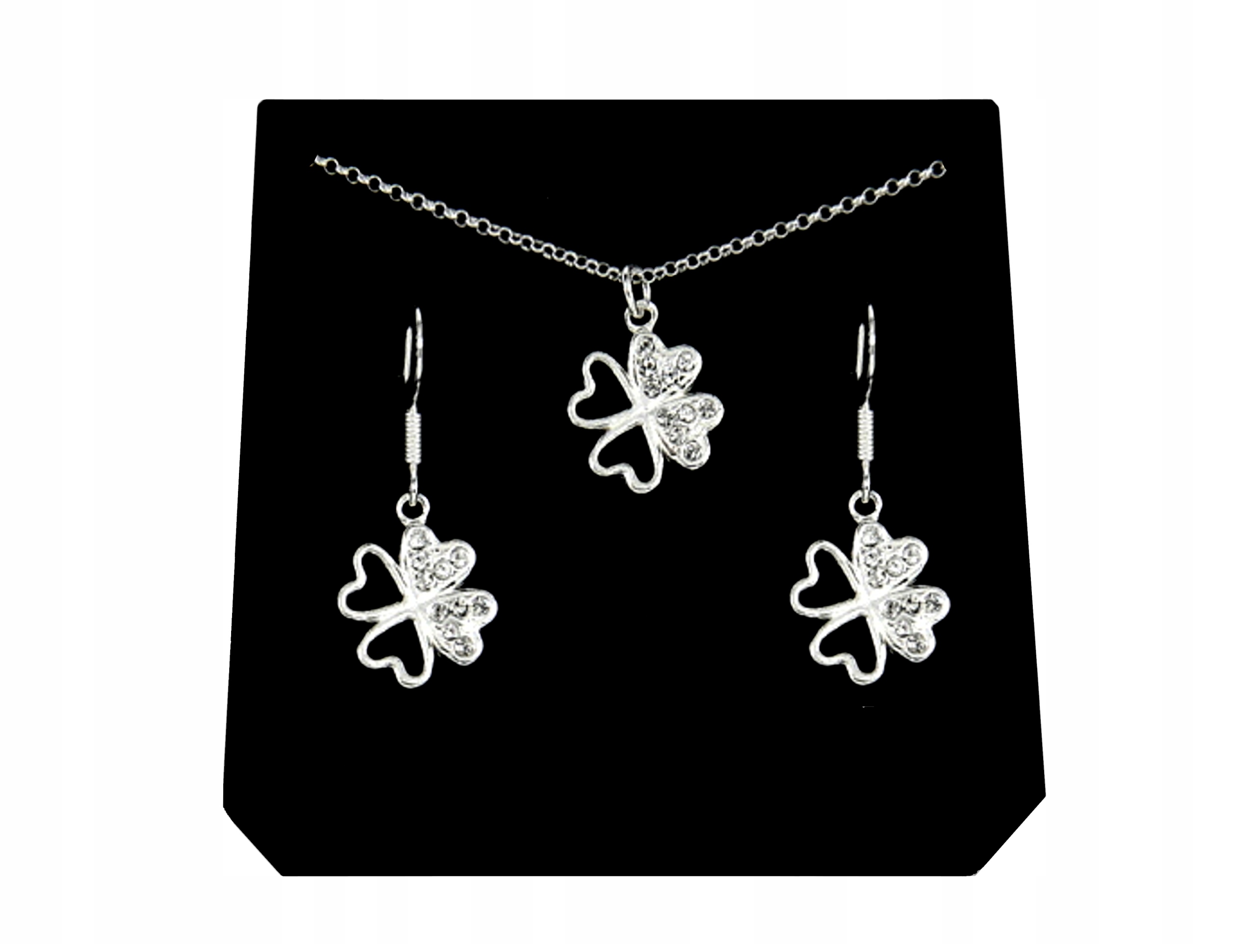 

Srebrny Komplet Koniczynka Swarovski srebro 925