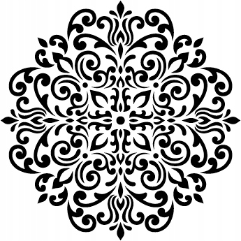 Malířská šablona Mandala 92 cm Architektonický beton Omítka