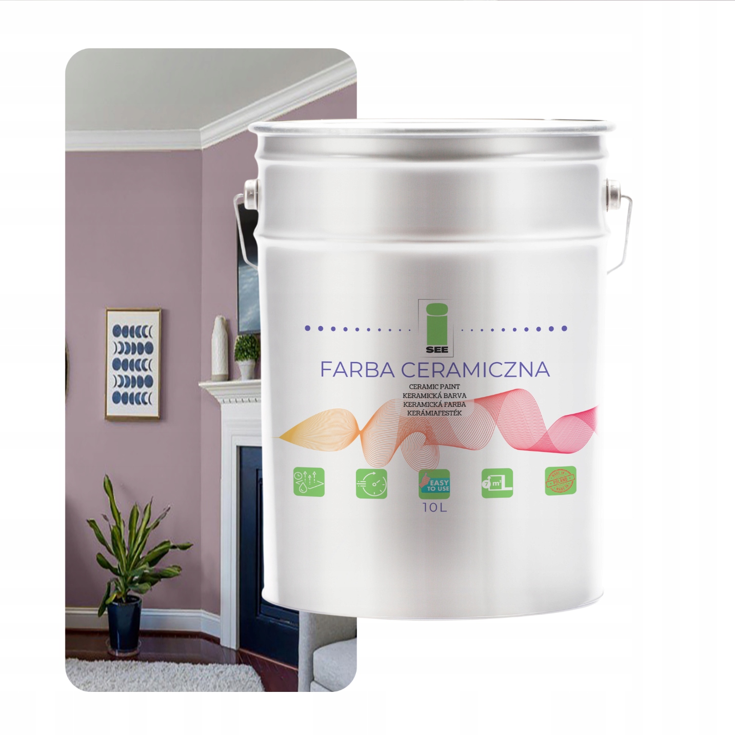 Umývateľná Keramická Farba Na Stenu Vresová, Odolná Voči Škvrnám 10 L