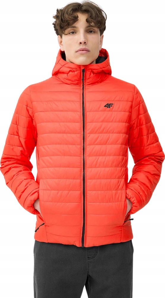 Pánská Péřová Bunda 4F Oranžová, velikost S