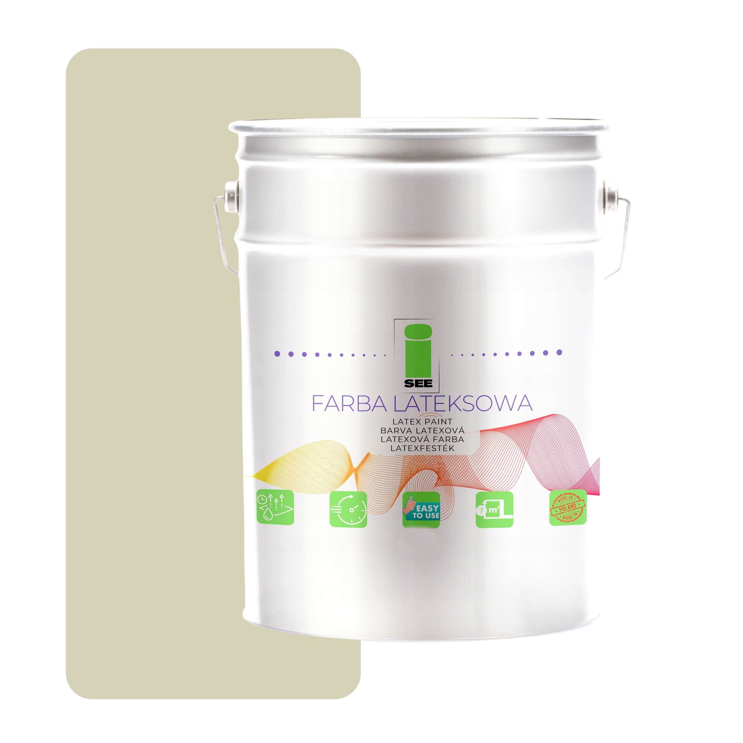 Latexová Farba Na Steny, Priedušná, Hypoalergénna, Zelená, Jemná, 10 L