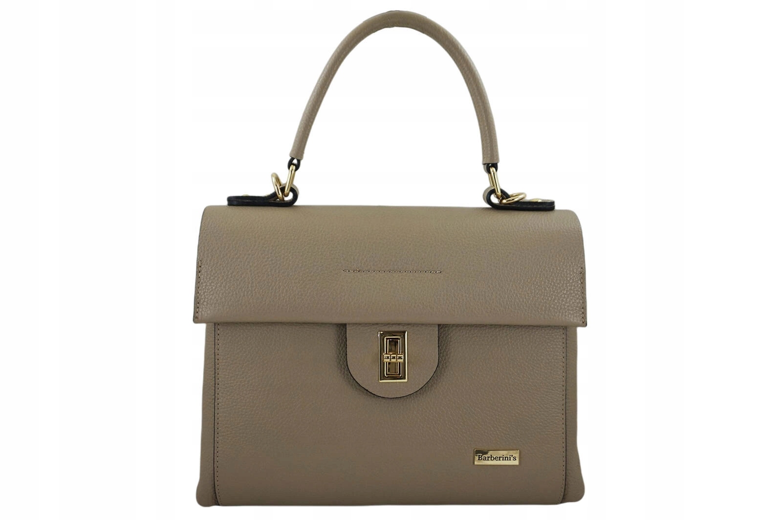 Kožená kabelka kufřík do ruky Béžová