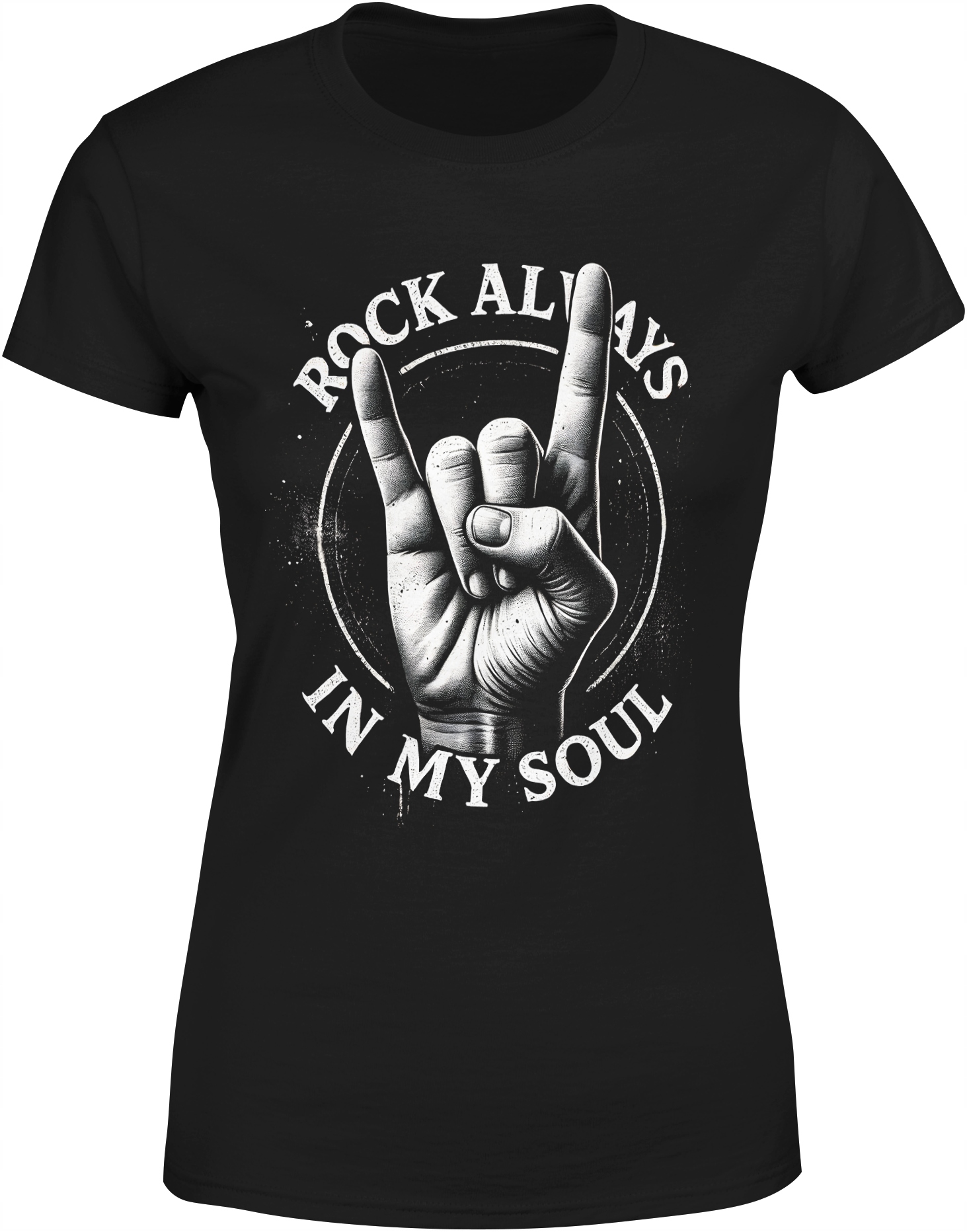 KOSZULKA ROCKOWA ROCK DAMSKA Z NADRUKIEM KOSZULKI ROCKOWE NADRUK Z NAPISEM