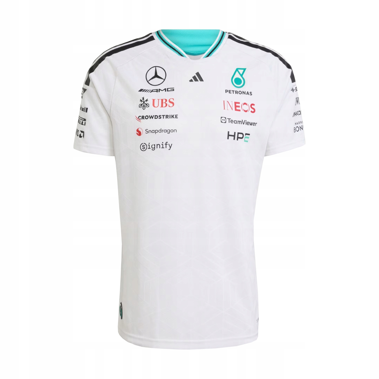 Tričko pánské bílé Authentic Team Mercedes Amg F1 2026 (M)
