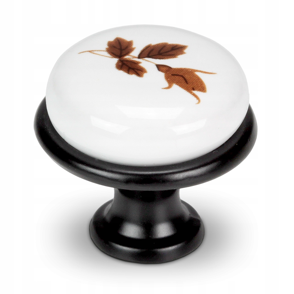 GAŁKA MEBLOWA GAŁKA DO SZAFKI PORCELANA ZE WZOREM