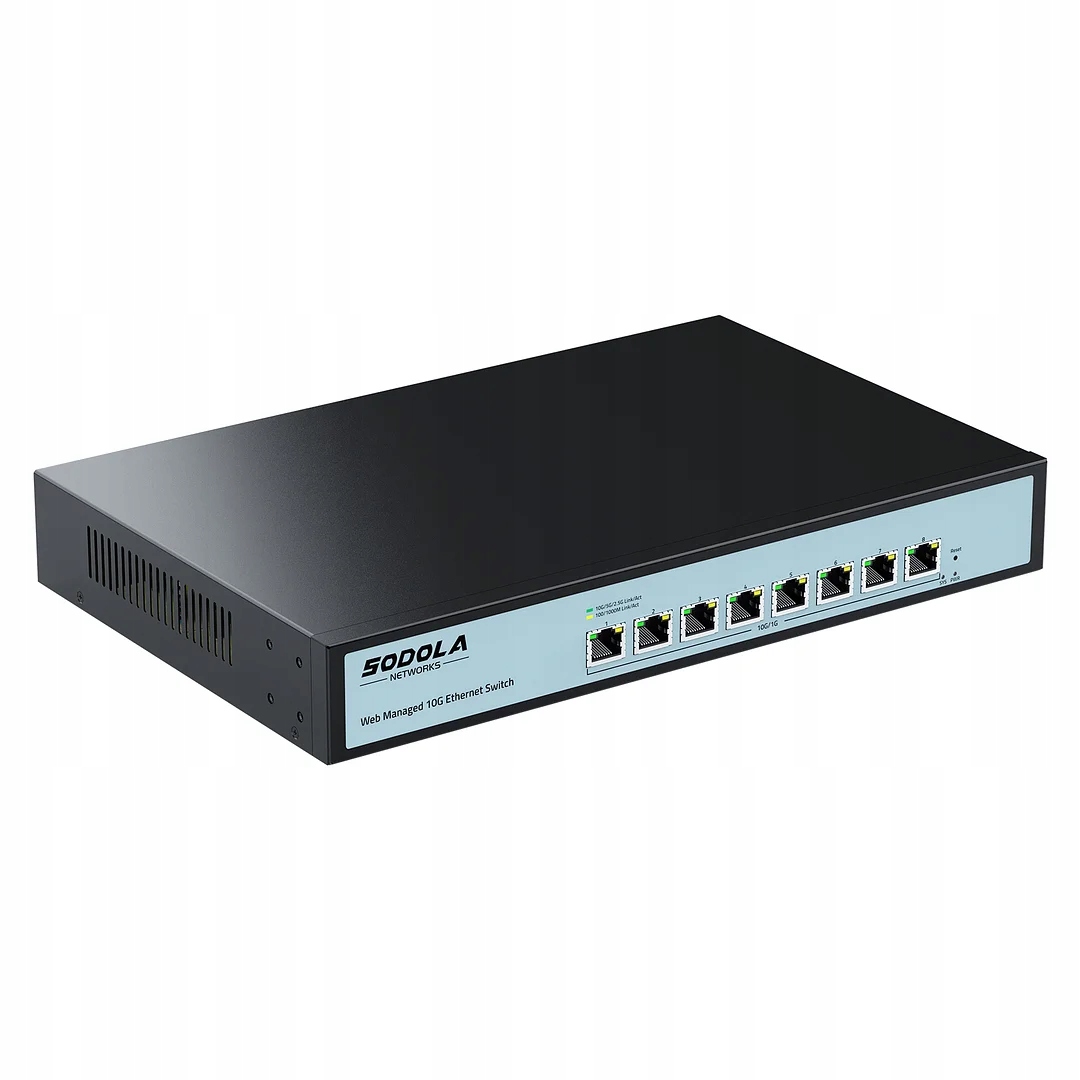 Sodola 8x 10G Switch Spravovatelný Easy Web Managed 10GbE