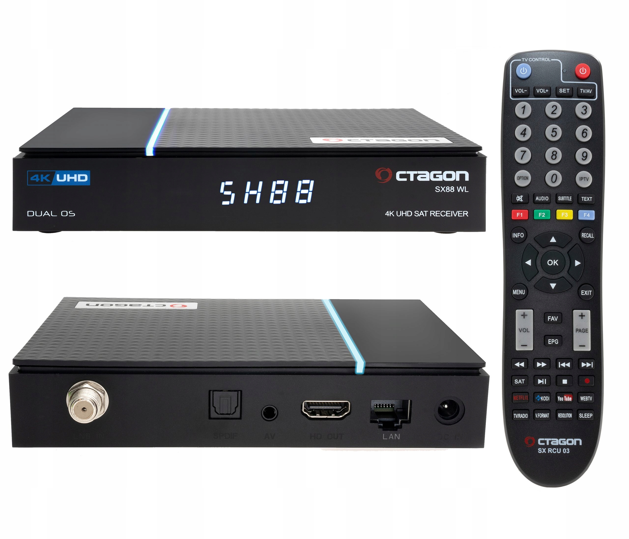 Dekoder DVB-S2 Octagon SX88 Wl V2 Wifi 5G