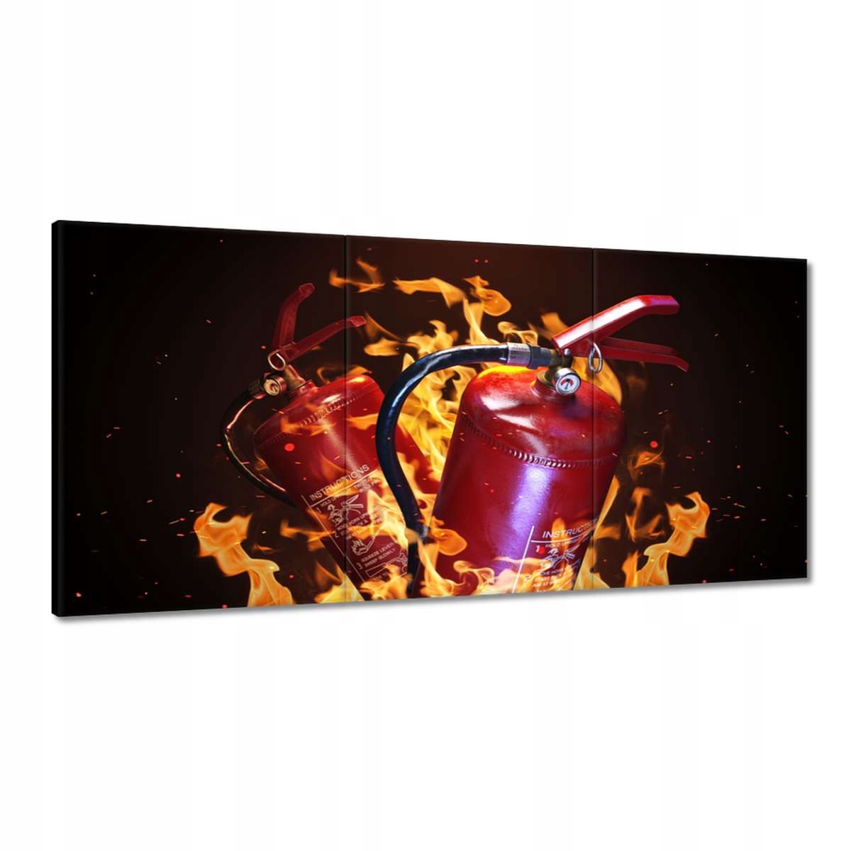 Obrazy 180x90 Hasiace prístroje uprostred ohňa