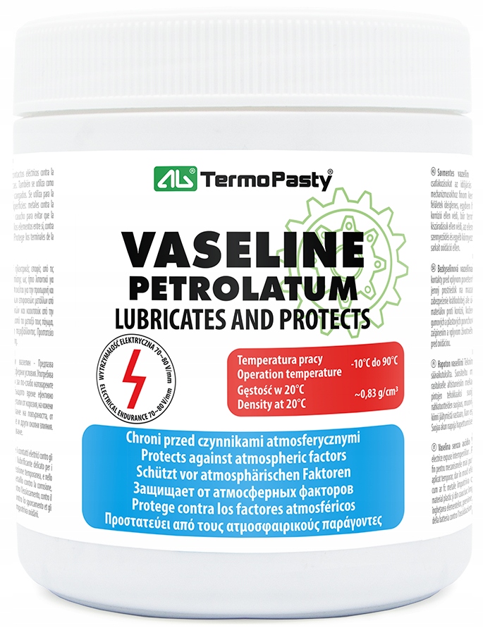 Wazelina techniczna 0,5kg 500g zabezpiecza styki