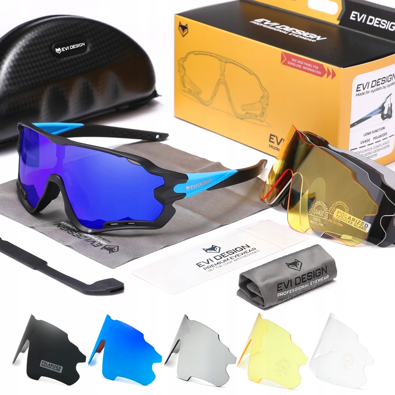 

Okulary rowerowe Polaryzacyjne 5 szkieł na rower