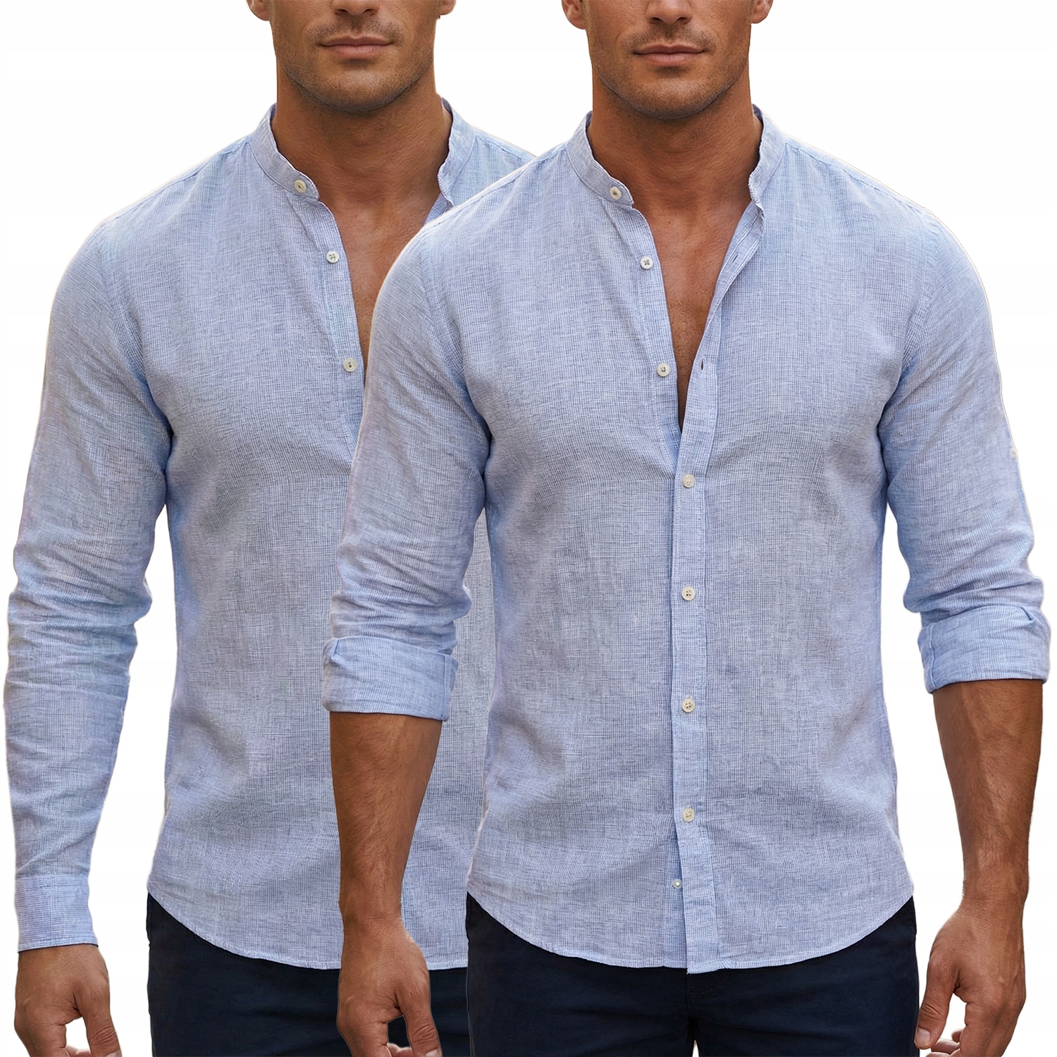 Bavlněná košile, vypasovaná, prodyšná Bavlna se strukturou lnu